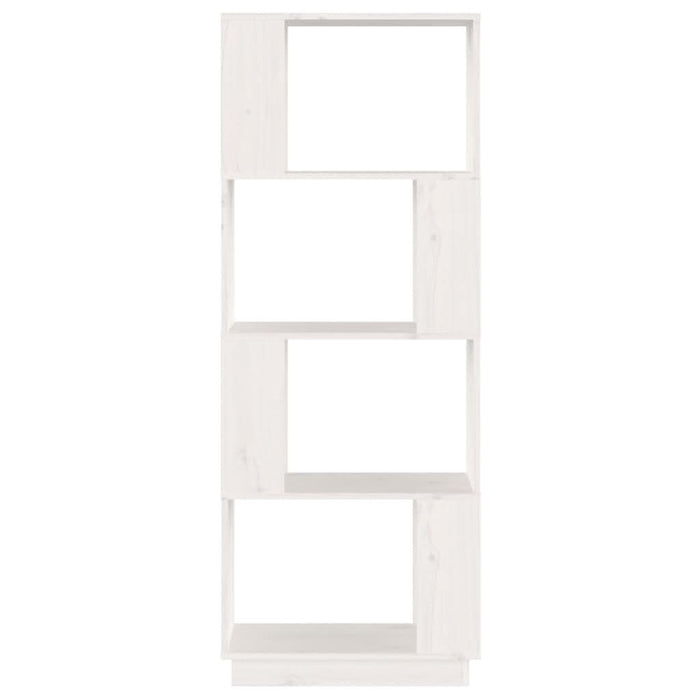 Bibliotecă/Separator cameră, alb, 51x25x132 cm lemn masiv pin - WALTI WALTI