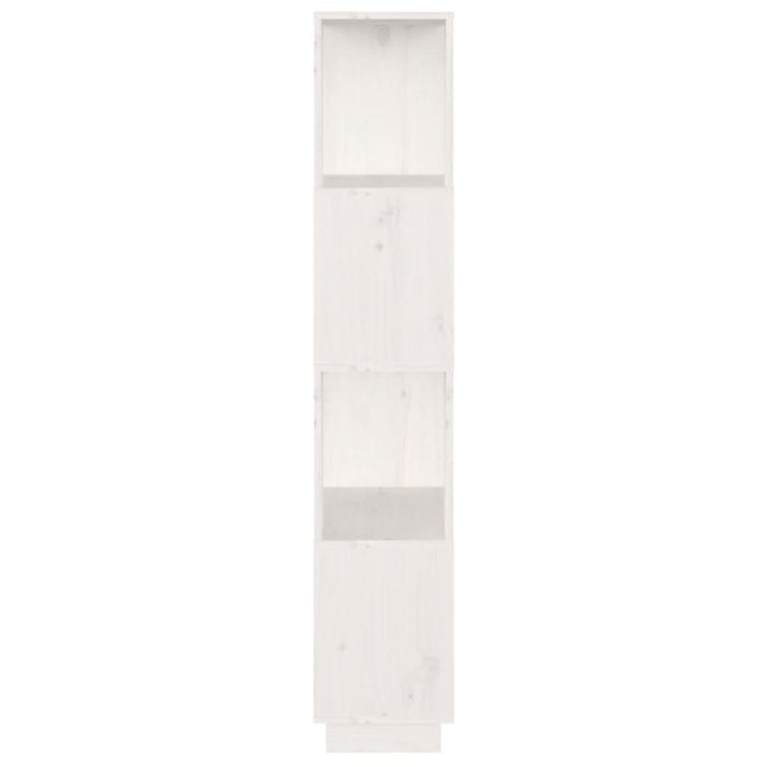 Bibliotecă/Separator cameră, alb, 51x25x132 cm lemn masiv pin - WALTI WALTI