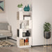 Bibliotecă/Separator cameră, alb, 51x25x132 cm lemn masiv pin - WALTI WALTI