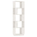 Bibliotecă/Separator cameră, alb, 51x25x163,5 cm lemn masiv pin - WALTI WALTI