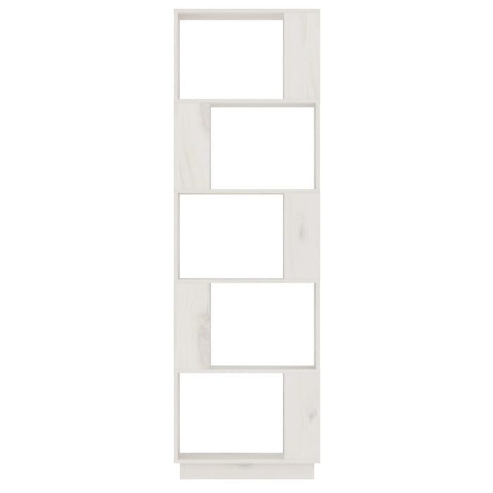 Bibliotecă/Separator cameră, alb, 51x25x163,5 cm lemn masiv pin - WALTI WALTI