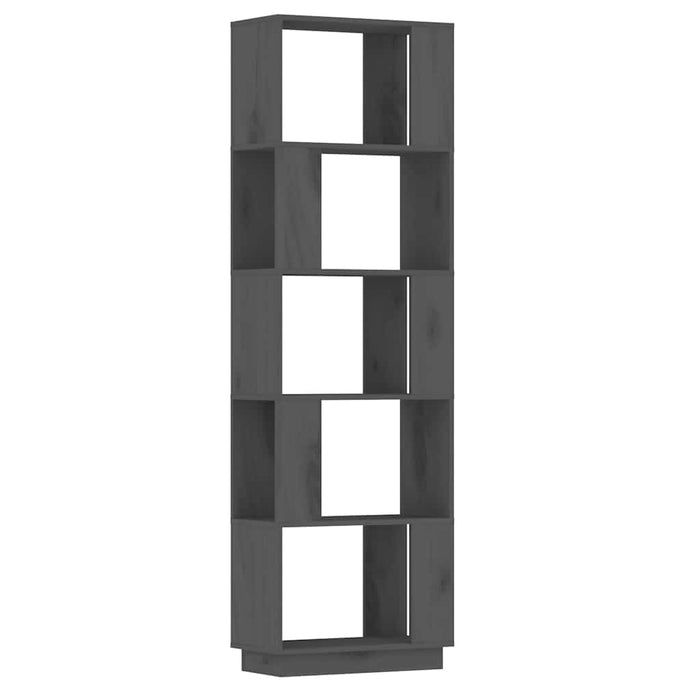 Bibliotecă/Separator cameră, gri, 51x25x163,5 cm lemn masiv pin WALTI