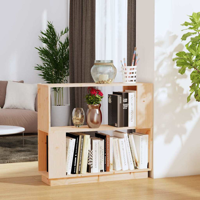 Bibliotecă/Separator cameră, 80x25x70 cm, lemn masiv pin WALTI