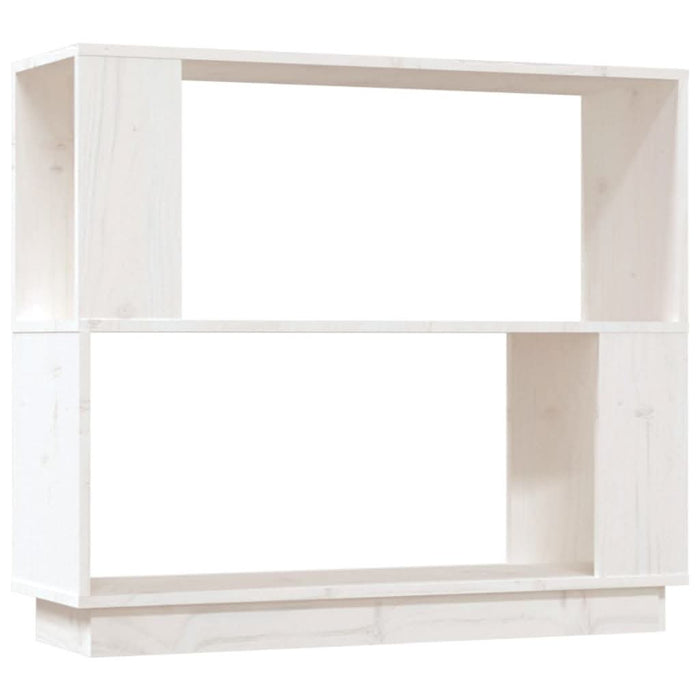 Bibliotecă/Separator cameră, alb, 80x25x70 cm lemn masiv pin - WALTI WALTI