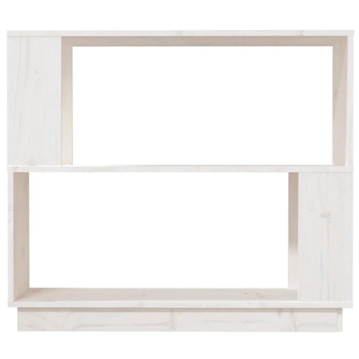 Bibliotecă/Separator cameră, alb, 80x25x70 cm lemn masiv pin - WALTI WALTI