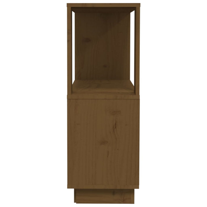Bibliotecă/Separator cameră, maro miere, 80x25x70 cm lemn masiv WALTI