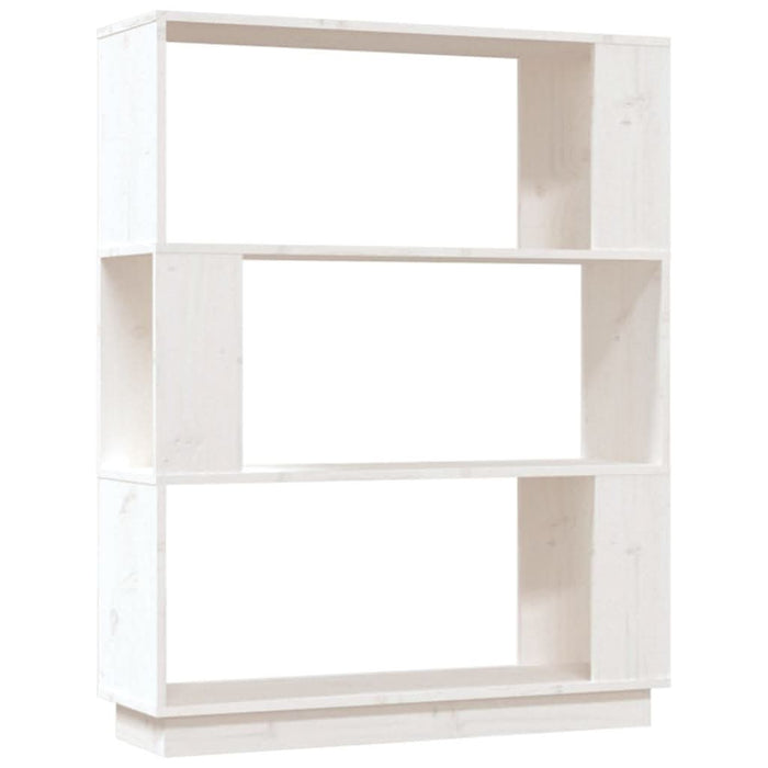 Bibliotecă/Separator cameră, alb, 80x25x101 cm, lemn masiv pin - WALTI WALTI