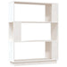 Bibliotecă/Separator cameră, alb, 80x25x101 cm, lemn masiv pin - WALTI WALTI