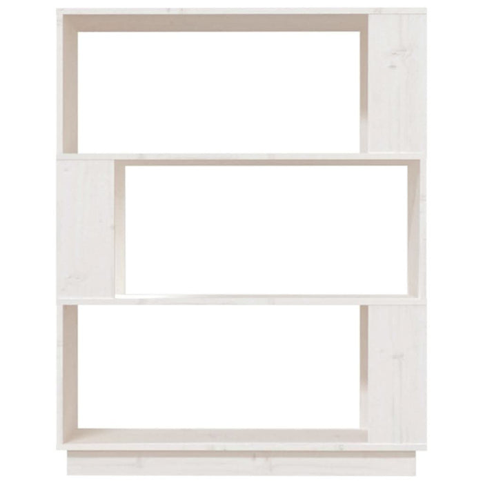 Bibliotecă/Separator cameră, alb, 80x25x101 cm, lemn masiv pin - WALTI WALTI
