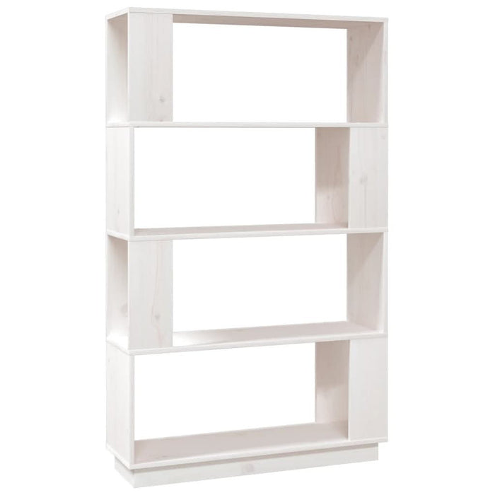 Bibliotecă/Separator cameră, alb, 80x25x132 cm lemn masiv pin - WALTI WALTI