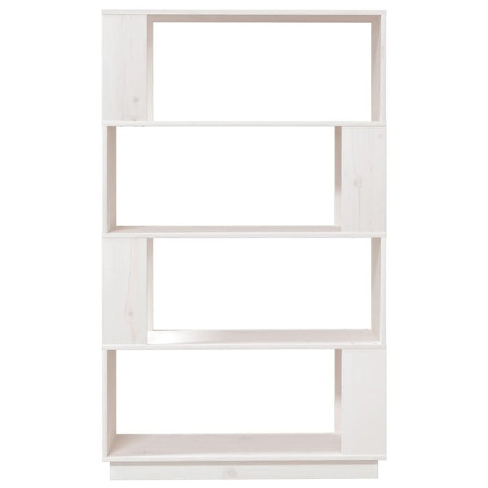 Bibliotecă/Separator cameră, alb, 80x25x132 cm lemn masiv pin - WALTI WALTI