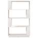 Bibliotecă/Separator cameră, alb, 80x25x132 cm lemn masiv pin - WALTI WALTI