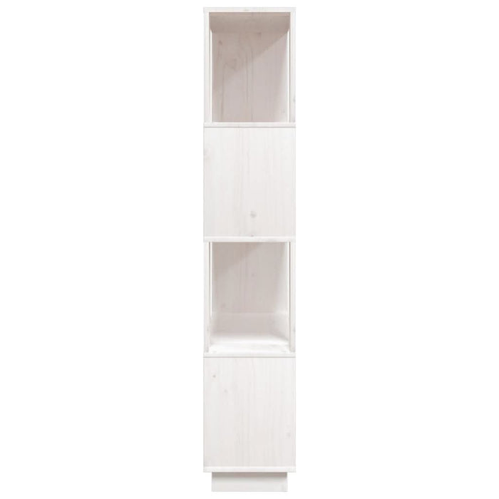 Bibliotecă/Separator cameră, alb, 80x25x132 cm lemn masiv pin - WALTI WALTI