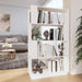 Bibliotecă/Separator cameră, alb, 80x25x132 cm lemn masiv pin - WALTI WALTI