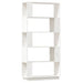 Bibliotecă/Separator cameră, alb, 80x25x132 cm lemn masiv pin - WALTI WALTI
