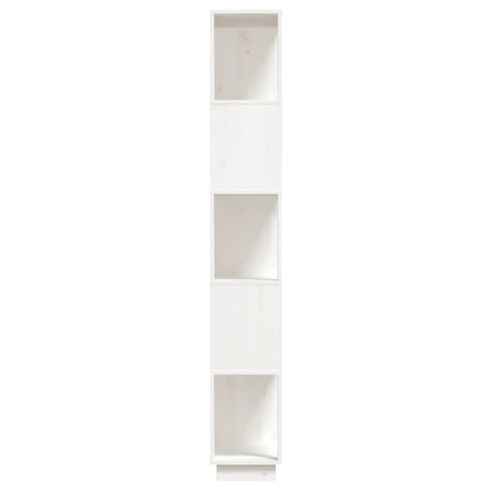 Bibliotecă/Separator cameră, alb, 80x25x132 cm lemn masiv pin - WALTI WALTI