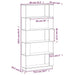 Bibliotecă/Separator cameră, alb, 80x25x132 cm lemn masiv pin - WALTI WALTI
