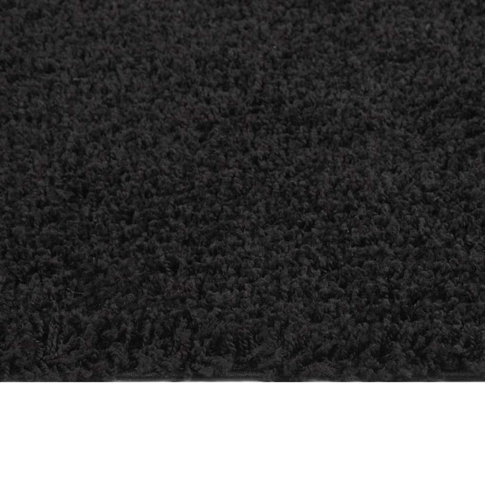 Covor Shaggy, fir lung, negru, 80x150 cm WALTI