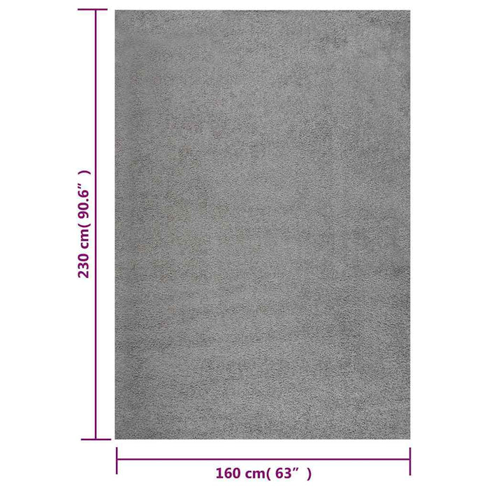 Covor Shaggy, fir lung, gri, 160x230 cm WALTI