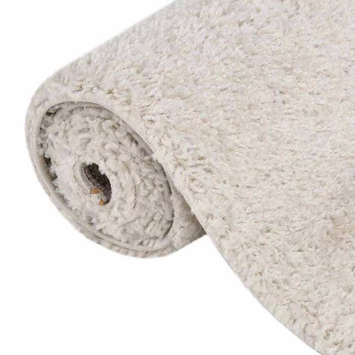 342137 vidaXL Covor Shaggy, crem, 120x170 cm, cu fir lung WALTI