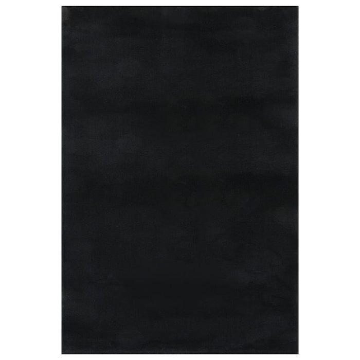 Covor lavabil moale și pufos, 160x230 cm, anti-alunecare, negru - WALTI WALTI