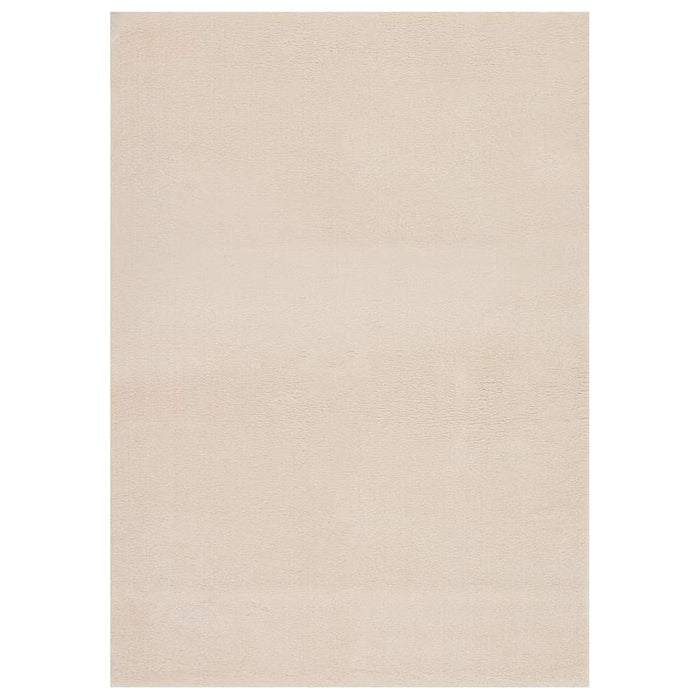 Covor lavabil, moale și pufos, 120x170 cm, anti-alunecare, bej WALTI