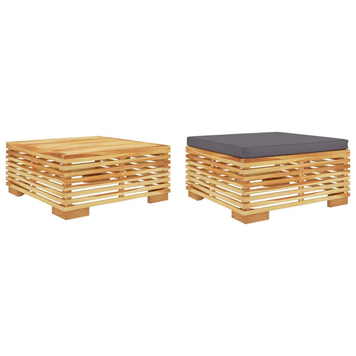 Set mobilier de grădină, 2 piese, lemn masiv de tec - WALTI WALTI