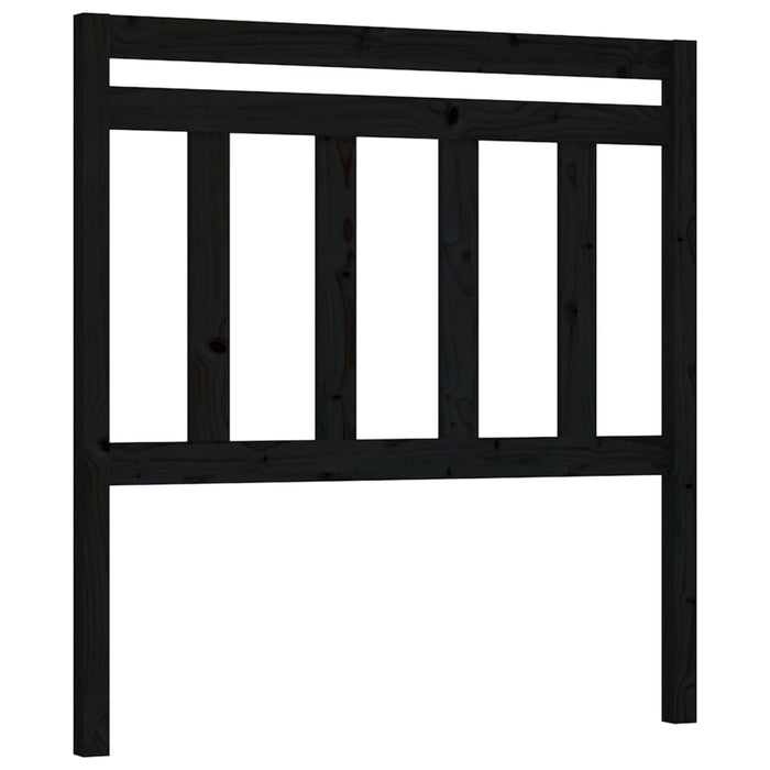 Tăblie de pat, negru, 106x4x100 cm, lemn masiv de pin - WALTI WALTI