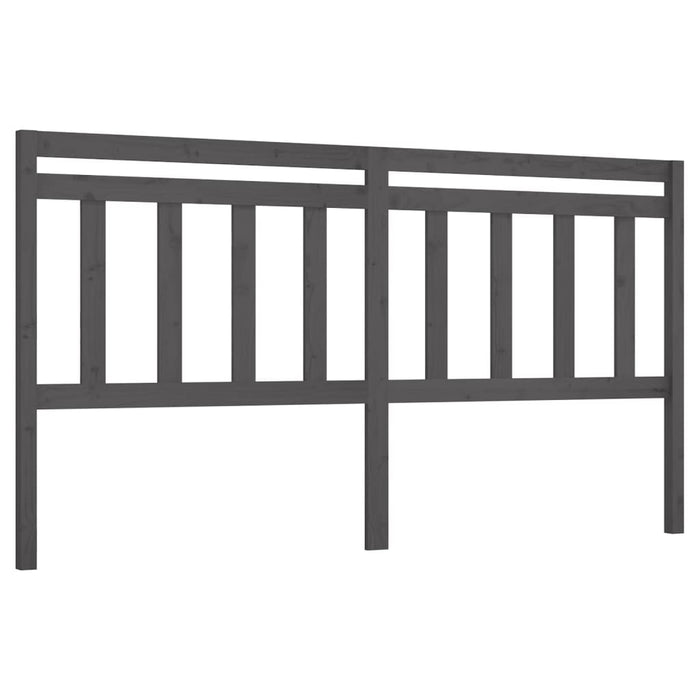 Tăblie de pat, gri, 186x4x100 cm, lemn masiv de pin WALTI
