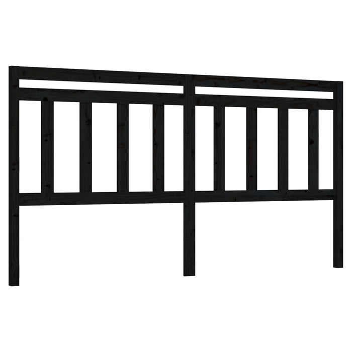 Tăblie de pat, negru, 206x4x100 cm, lemn masiv de pin - WALTI WALTI
