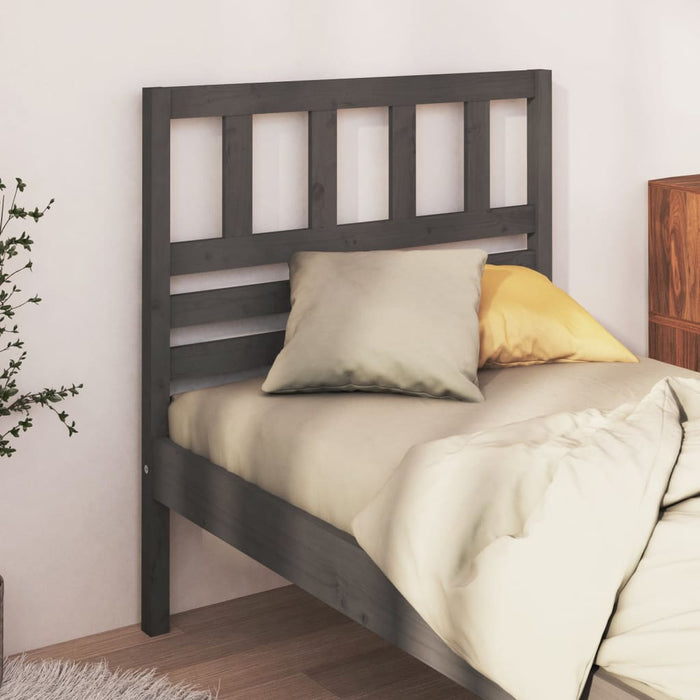 Tăblie de pat, gri, 81x4x100 cm, lemn masiv de pin - WALTI WALTI