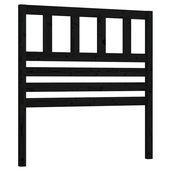 Tăblie de pat, negru, 106x4x100 cm, lemn masiv de pin WALTI