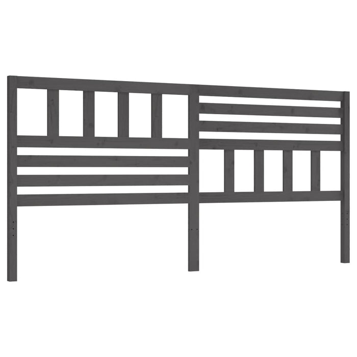Tăblie de pat, gri, 206x4x100 cm, lemn masiv de pin - WALTI WALTI