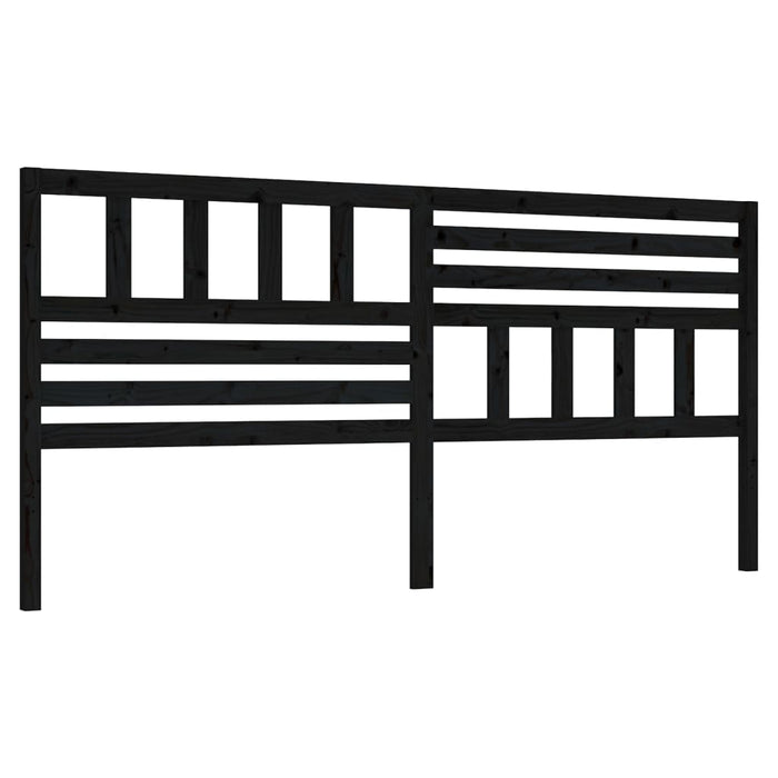 Tăblie de pat, negru, 206x4x100 cm, lemn masiv de pin - WALTI WALTI