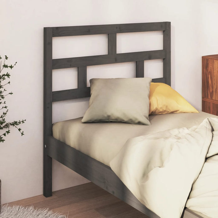 Tăblie de pat, gri, 106x4x100 cm, lemn masiv de pin WALTI