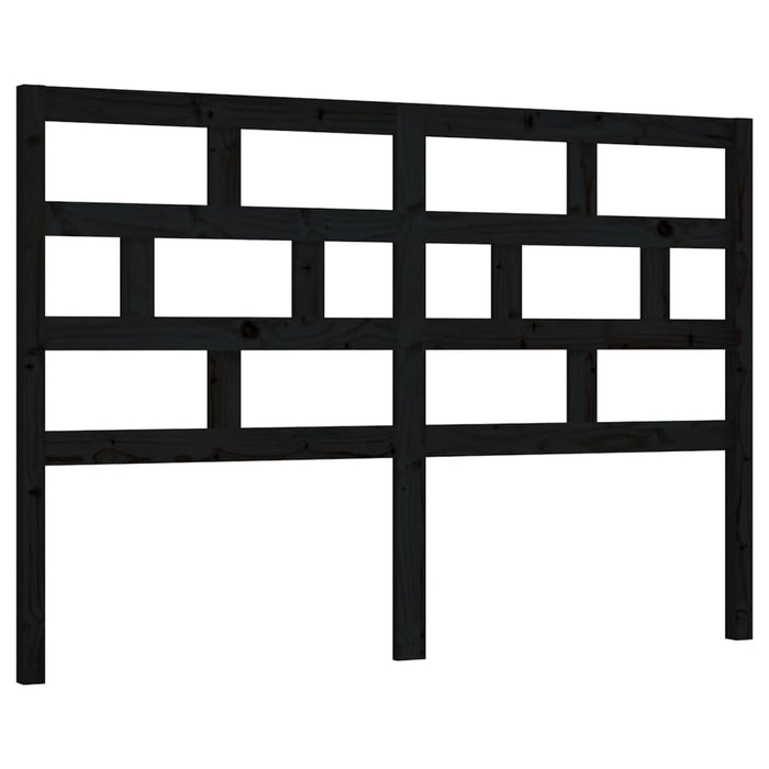 Tăblie de pat, negru, 141x4x100 cm, lemn masiv de pin WALTI