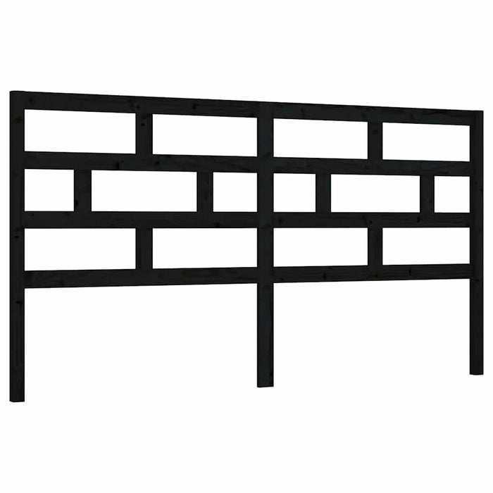 Tăblie de pat, negru, 206x4x100 cm, lemn masiv de pin - WALTI WALTI