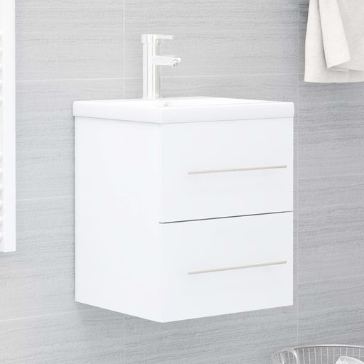 Dulap cu chiuvetă încorporată, alb, lemn prelucrat - WALTI WALTI