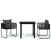 Set de mobilier pentru grădină, 3 piese, negru - WALTI WALTI