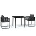 Set de mobilier pentru grădină, 3 piese, negru - WALTI WALTI