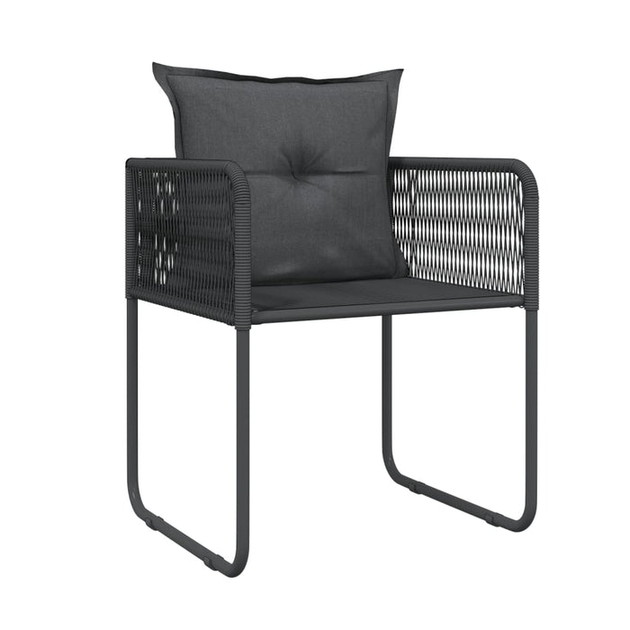 Set de servit masa pentru grădină, 5 piese, negru - WALTI WALTI