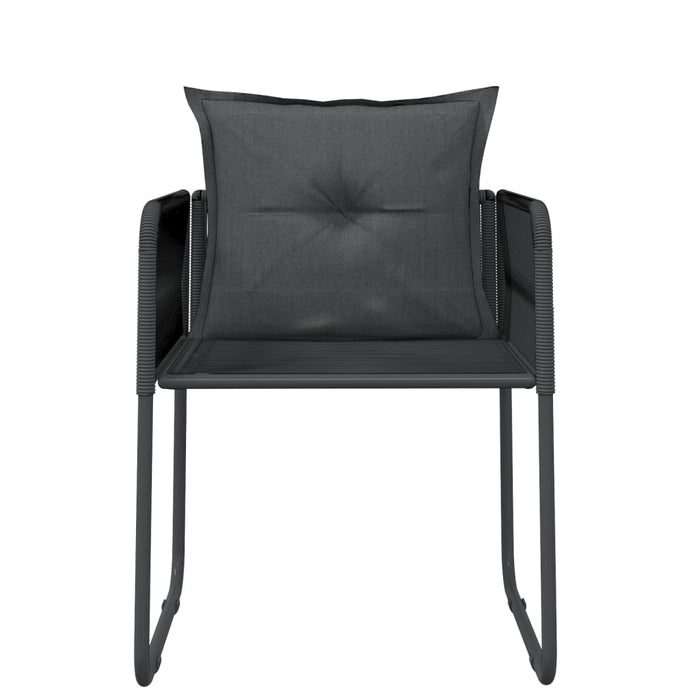 Set de servit masa pentru grădină, 5 piese, negru - WALTI WALTI