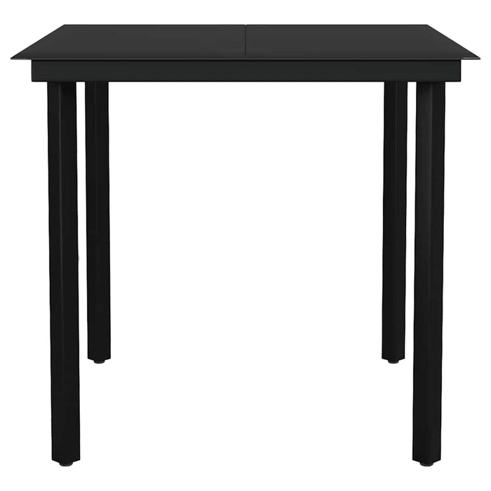 Set de mobilier pentru grădină, 3 piese, negru WALTI