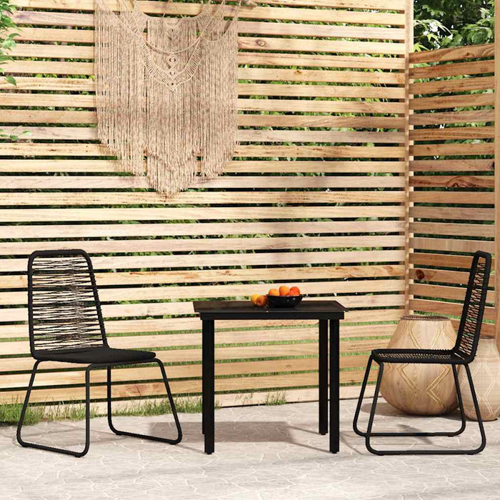 Set de mobilier pentru grădină, 3 piese, negru WALTI