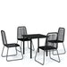 Set de mobilier pentru grădină, 5 piese, negru - WALTI WALTI