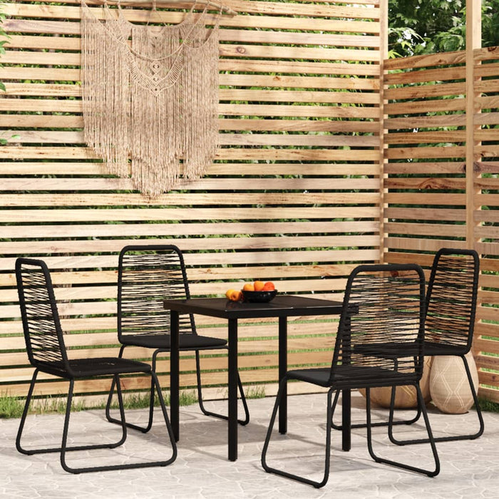 Set de mobilier pentru grădină, 5 piese, negru - WALTI WALTI