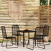 Set de mobilier pentru grădină, 5 piese, negru - WALTI WALTI