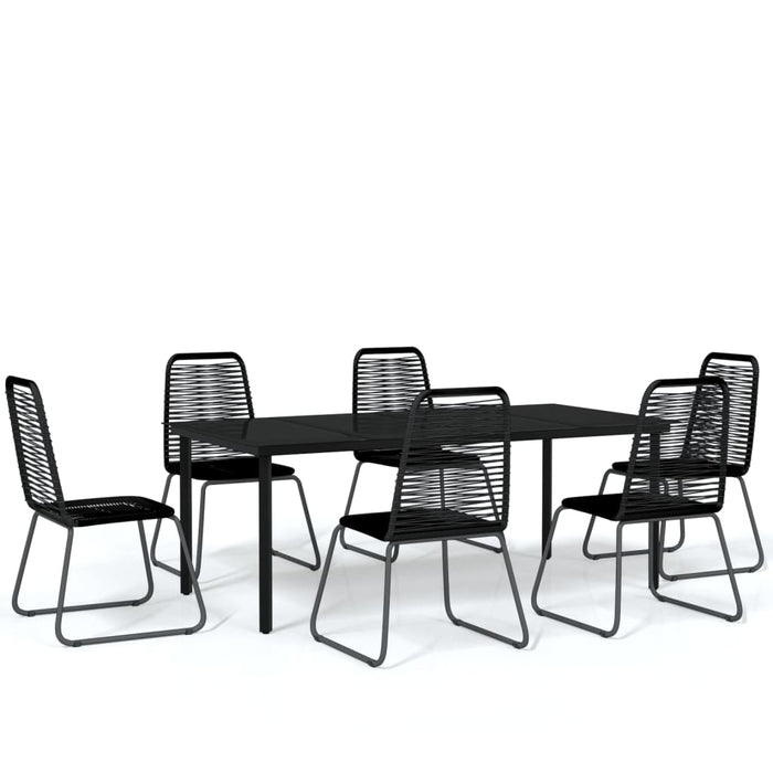 Set de mobilier pentru grădină, 7 piese, negru - WALTI WALTI