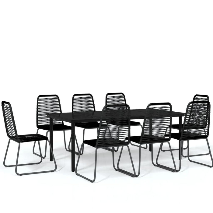 Set de mobilier pentru grădină, 9 piese, negru - WALTI WALTI