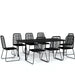Set de mobilier pentru grădină, 9 piese, negru - WALTI WALTI